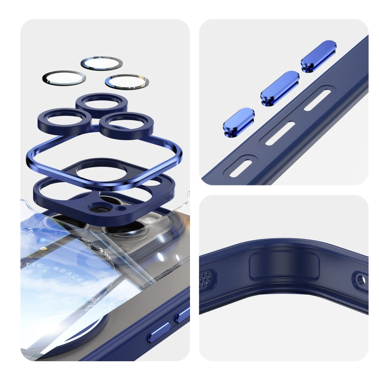 For iPhone 15 Pro 360 Holder Magsafe Acrylic Hybrid TPU Phone Case