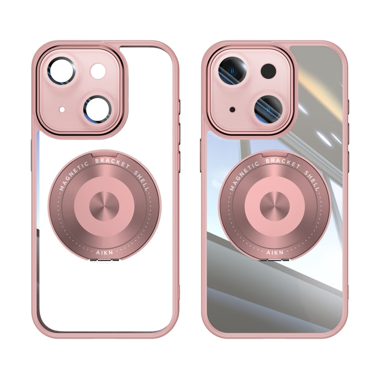 For iPhone 15 360 Holder Magsafe Acrylic Hybrid TPU Phone Case