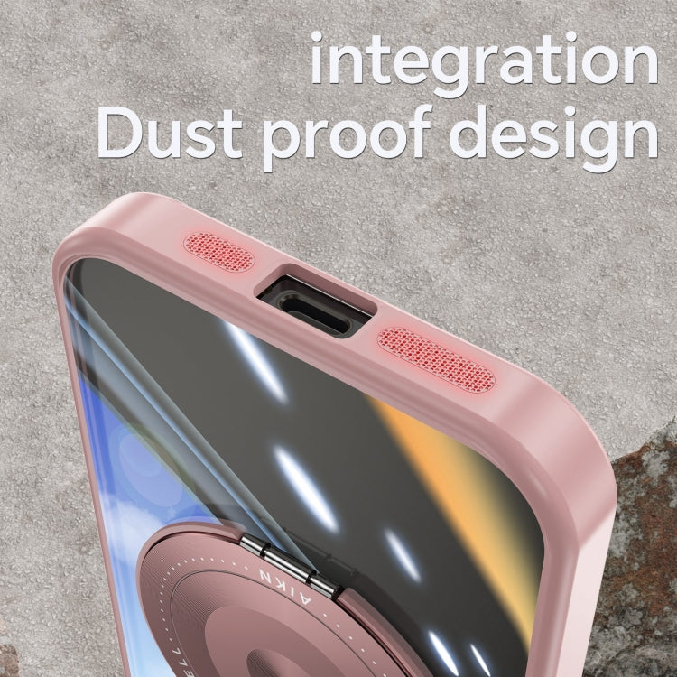 For iPhone 15 360 Holder Magsafe Acrylic Hybrid TPU Phone Case