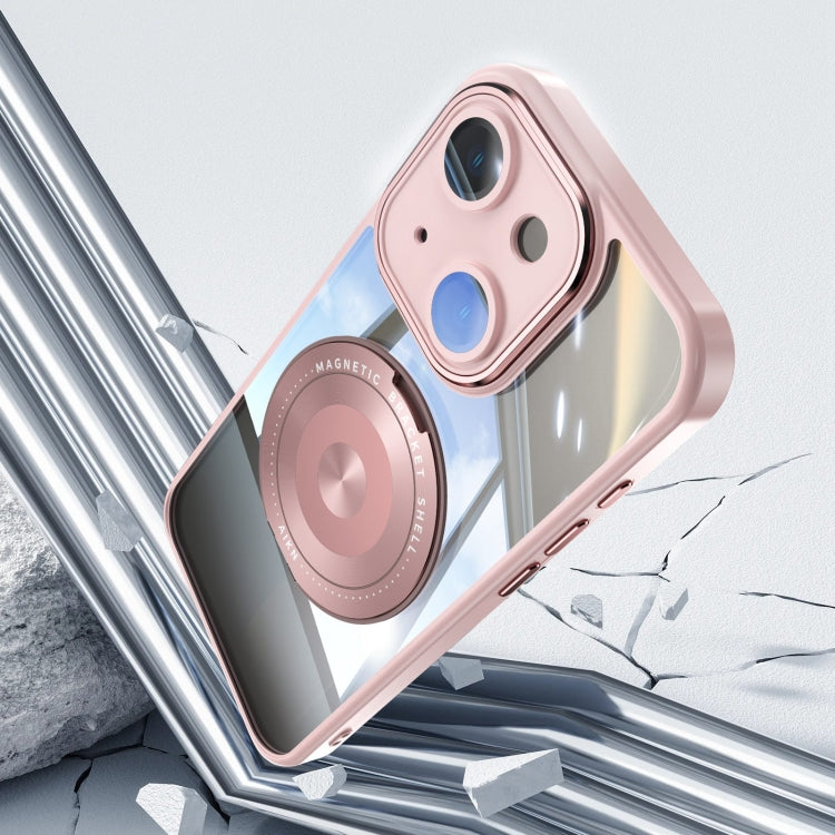 For iPhone 15 360 Holder Magsafe Acrylic Hybrid TPU Phone Case
