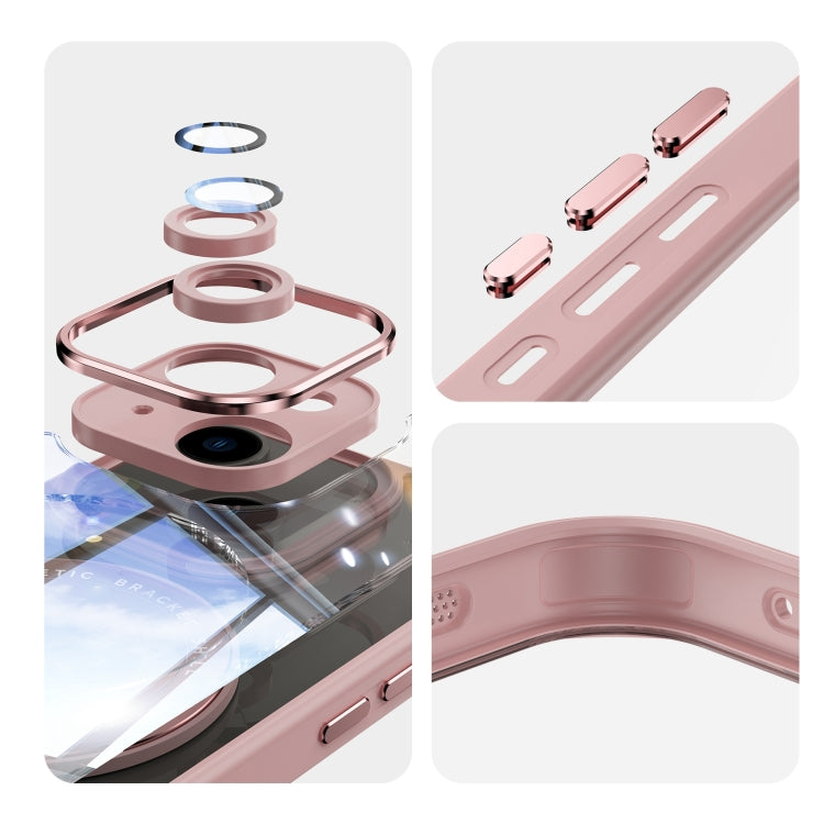 For iPhone 15 360 Holder Magsafe Acrylic Hybrid TPU Phone Case
