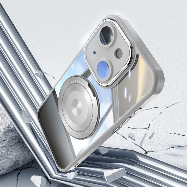 For iPhone 15 360 Holder Magsafe Acrylic Hybrid TPU Phone Case