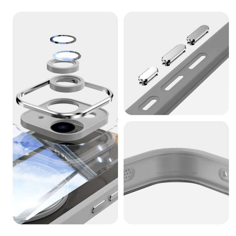 For iPhone 15 360 Holder Magsafe Acrylic Hybrid TPU Phone Case
