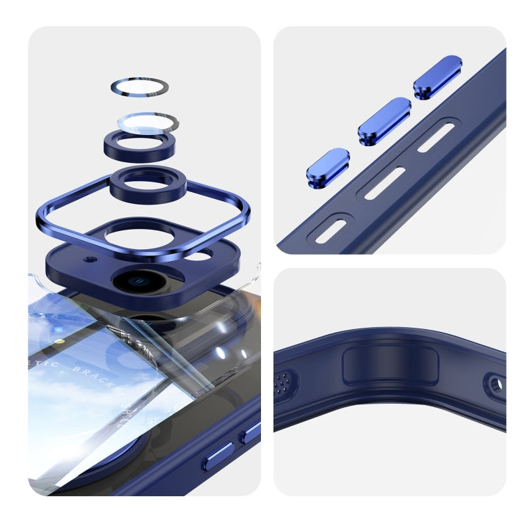 For iPhone 15 360 Holder Magsafe Acrylic Hybrid TPU Phone Case