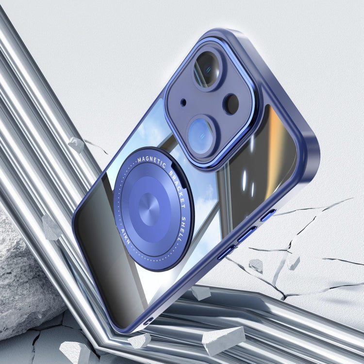 For iPhone 14 360 Holder Magsafe Acrylic Hybrid TPU Phone Case