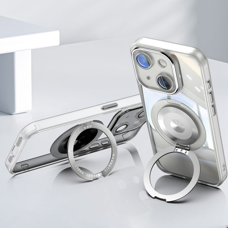 For iPhone 14 360 Holder Magsafe Acrylic Hybrid TPU Phone Case