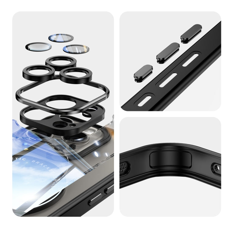 For iPhone 14 Pro 360 Holder Magsafe Acrylic Hybrid TPU Phone Case