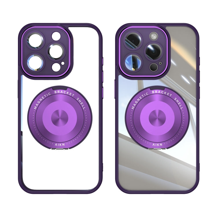 For iPhone 14 Pro 360 Holder Magsafe Acrylic Hybrid TPU Phone Case