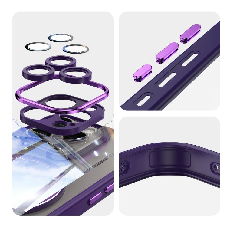 For iPhone 14 Pro 360 Holder Magsafe Acrylic Hybrid TPU Phone Case