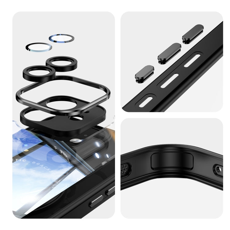 For iPhone 12 360 Holder Magsafe Acrylic Hybrid TPU Phone Case