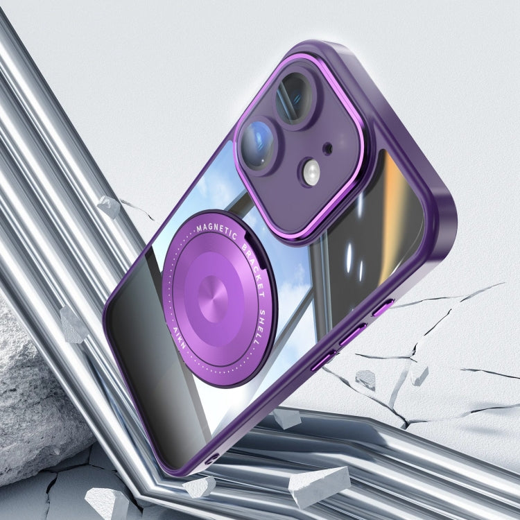 For iPhone 12 360 Holder Magsafe Acrylic Hybrid TPU Phone Case