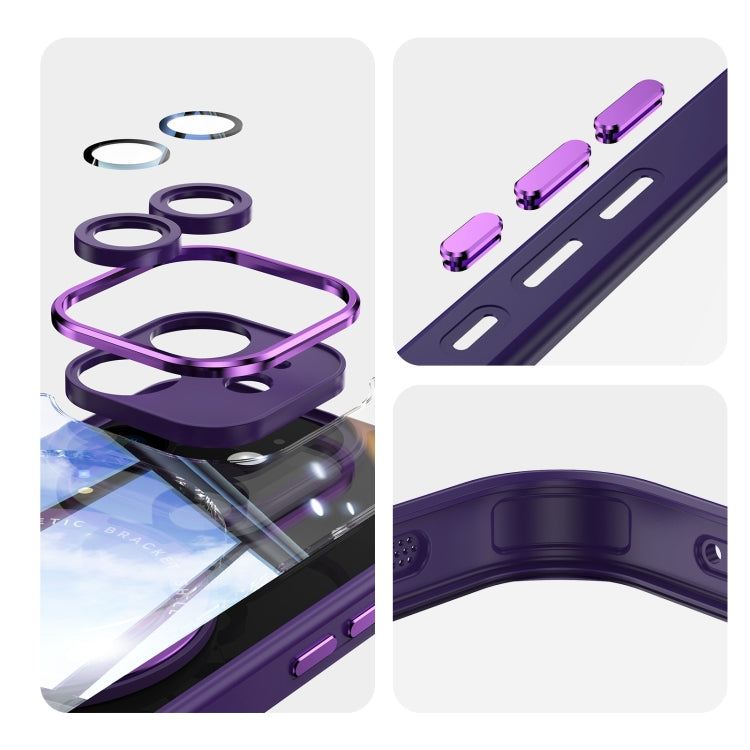 For iPhone 12 360 Holder Magsafe Acrylic Hybrid TPU Phone Case