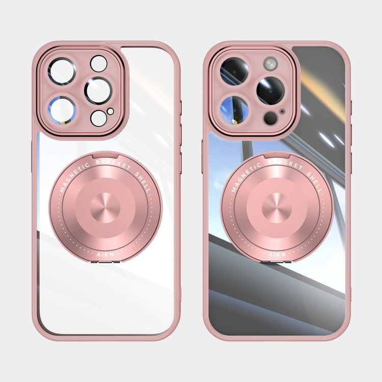 For iPhone 16 Pro Max 360 Holder Magsafe Acrylic Hybrid TPU Phone Case