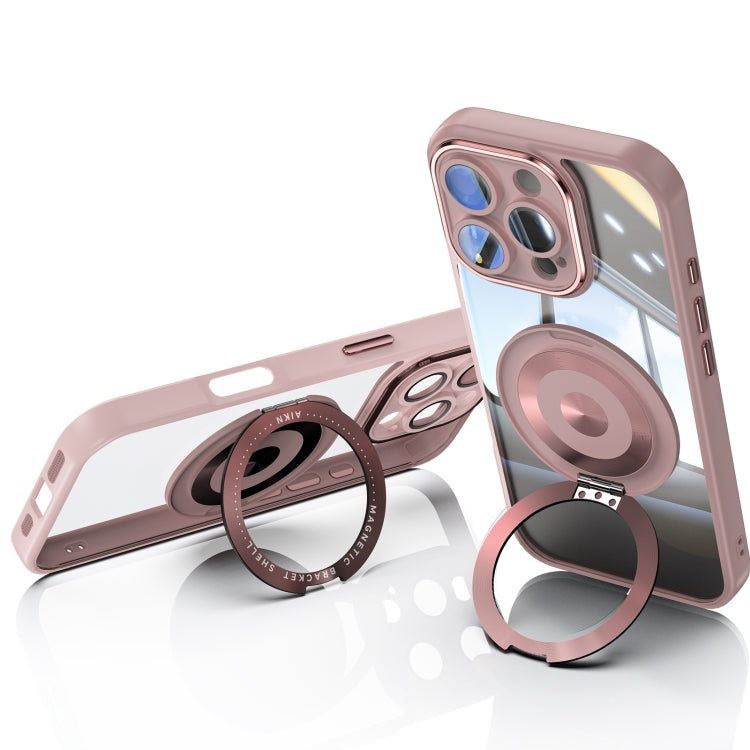 For iPhone 16 Pro Max 360 Holder Magsafe Acrylic Hybrid TPU Phone Case