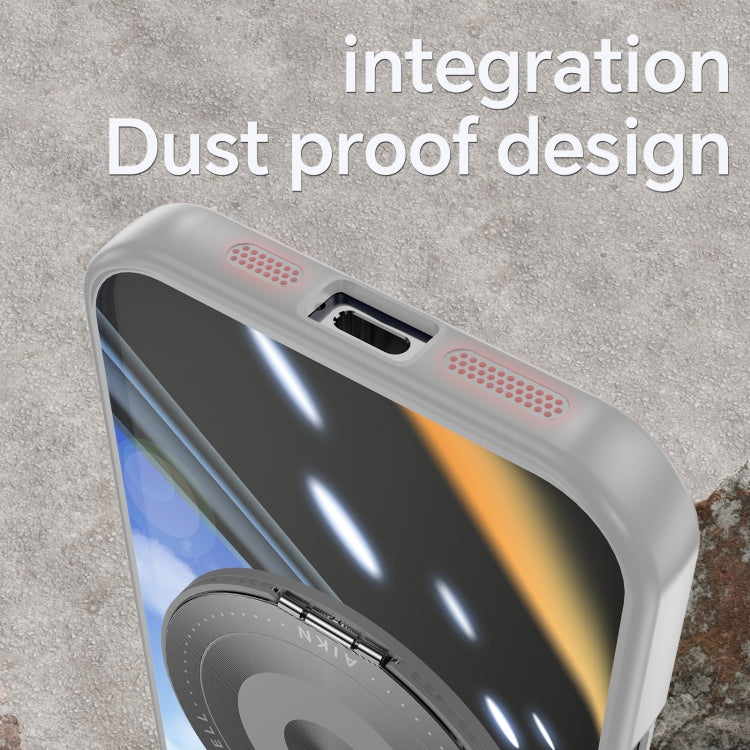 For iPhone 16 Pro Max 360 Holder Magsafe Acrylic Hybrid TPU Phone Case