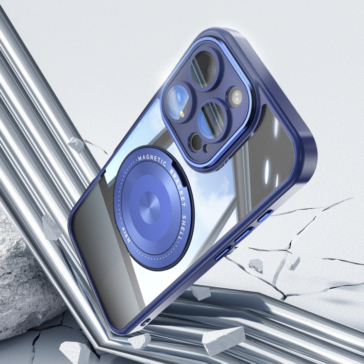 For iPhone 16 Pro Max 360 Holder Magsafe Acrylic Hybrid TPU Phone Case