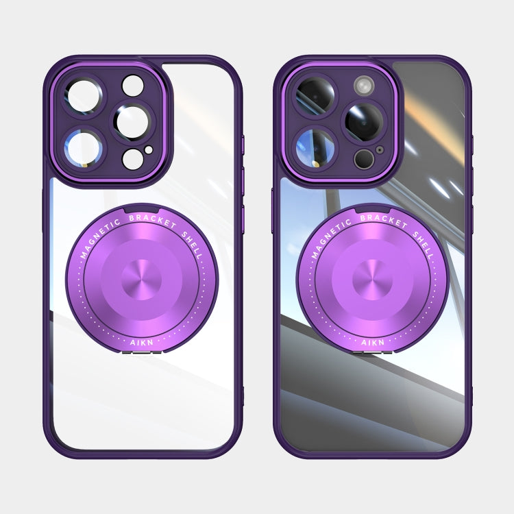For iPhone 16 Pro Max 360 Holder Magsafe Acrylic Hybrid TPU Phone Case