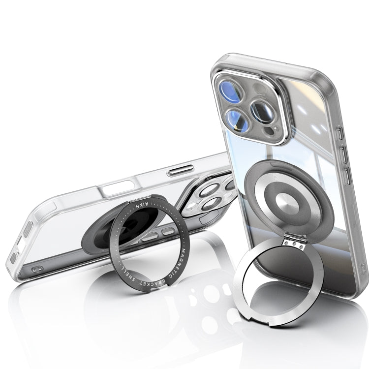 For iPhone 16 Pro Max 360 Holder Magsafe Acrylic Hybrid TPU Phone Case