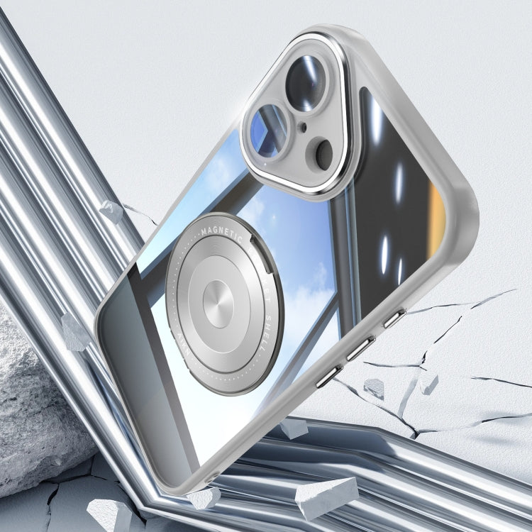 For iPhone 16 Plus 360 Holder Magsafe Acrylic Hybrid TPU Phone Case