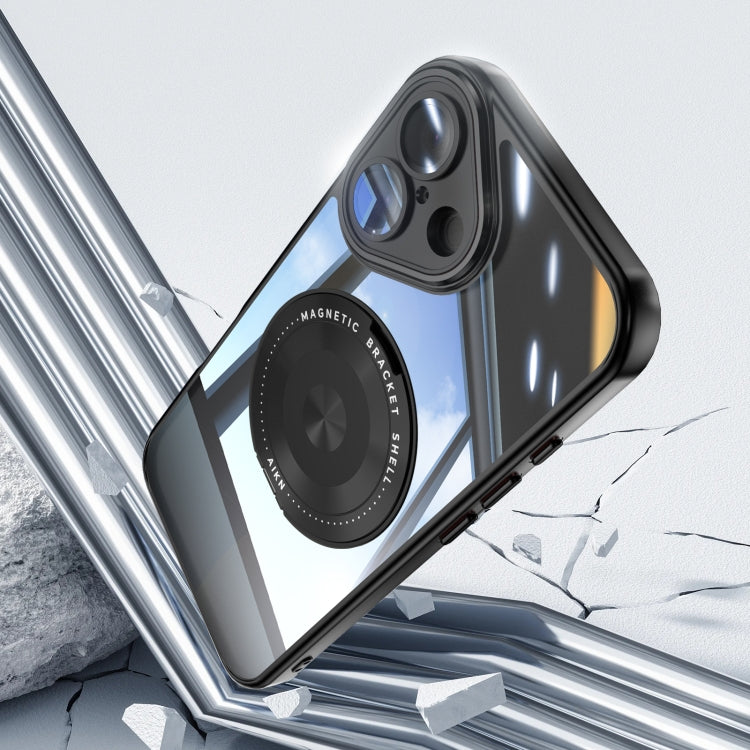 For iPhone 16 360 Holder Magsafe Acrylic Hybrid TPU Phone Case