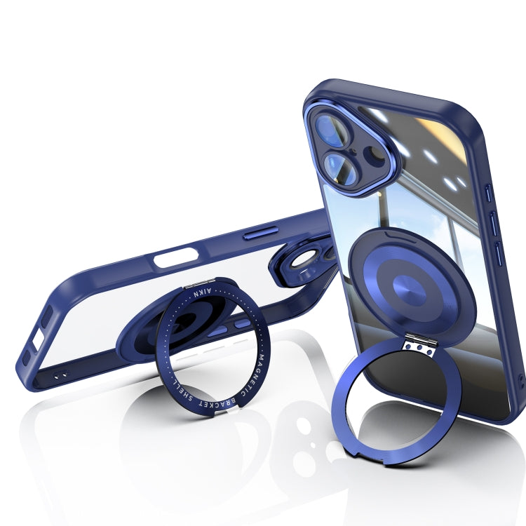 For iPhone 16 360 Holder Magsafe Acrylic Hybrid TPU Phone Case