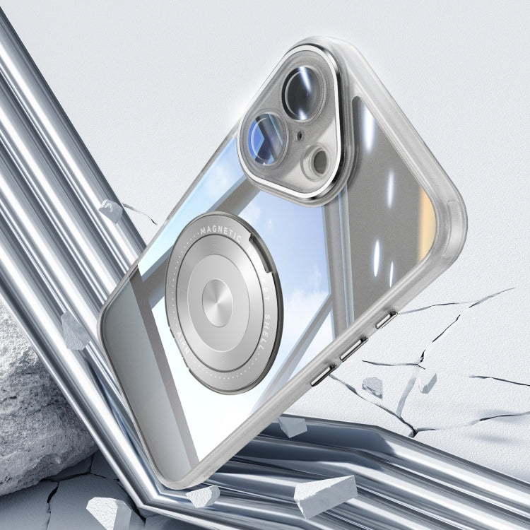 For iPhone 16 360 Holder Magsafe Acrylic Hybrid TPU Phone Case