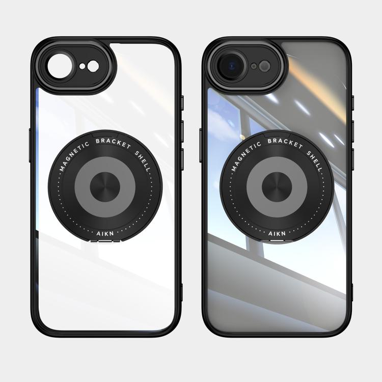For iPhone 17e / 16e 360 Holder Magsafe Acrylic Hybrid TPU Phone Case