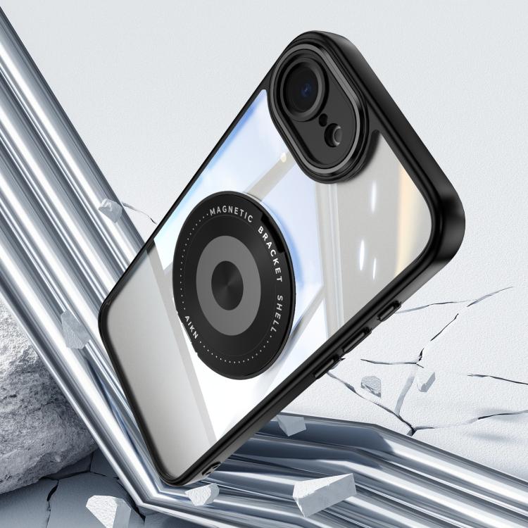 For iPhone 17e / 16e 360 Holder Magsafe Acrylic Hybrid TPU Phone Case