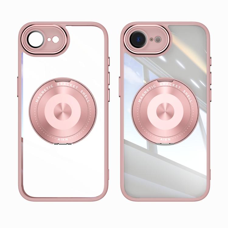 For iPhone 17e / 16e 360 Holder Magsafe Acrylic Hybrid TPU Phone Case