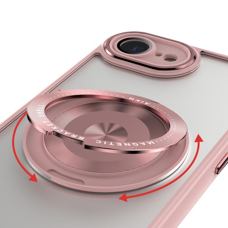 For iPhone 17e / 16e 360 Holder Magsafe Acrylic Hybrid TPU Phone Case