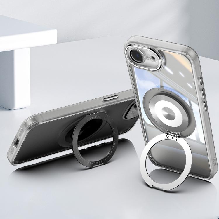 For iPhone 17e / 16e 360 Holder Magsafe Acrylic Hybrid TPU Phone Case
