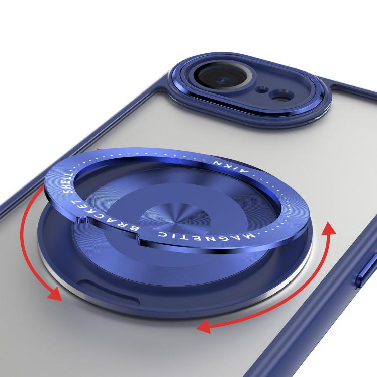 For iPhone 17e / 16e 360 Holder Magsafe Acrylic Hybrid TPU Phone Case