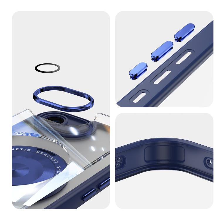 For iPhone 17e / 16e 360 Holder Magsafe Acrylic Hybrid TPU Phone Case