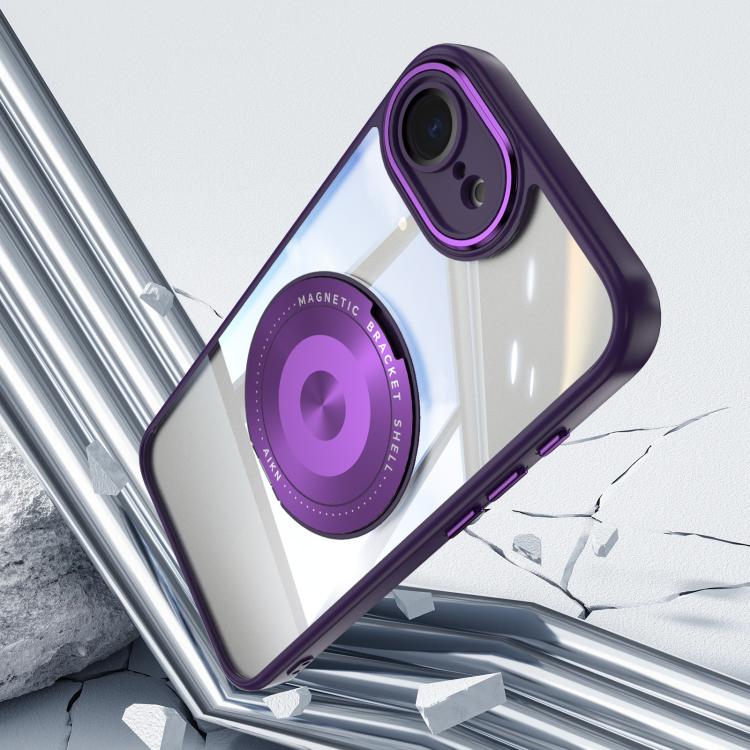 For iPhone 17e / 16e 360 Holder Magsafe Acrylic Hybrid TPU Phone Case