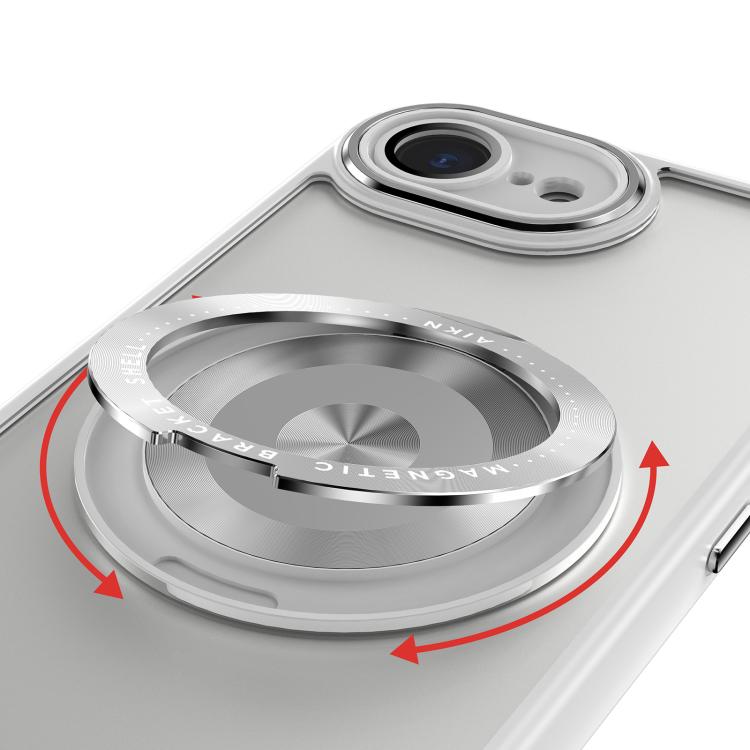 For iPhone 17e / 16e 360 Holder Magsafe Acrylic Hybrid TPU Phone Case