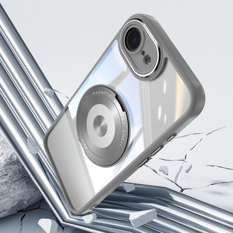 For iPhone 17e / 16e 360 Holder Magsafe Acrylic Hybrid TPU Phone Case