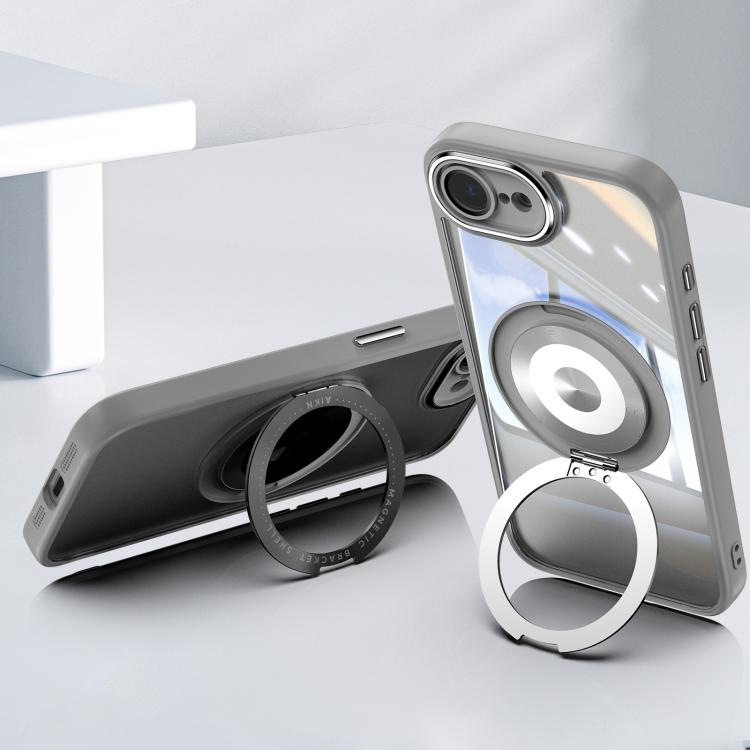 For iPhone 17e / 16e 360 Holder Magsafe Acrylic Hybrid TPU Phone Case