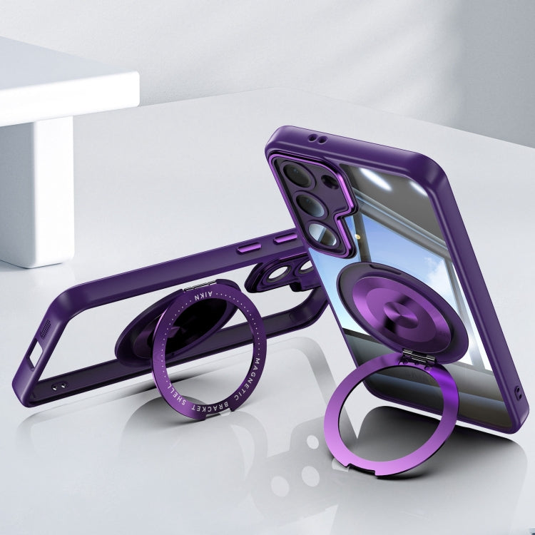 For Samsung Galaxy S23+ 5G 360 Holder MagSafe Acrylic Hybrid TPU Phone Case