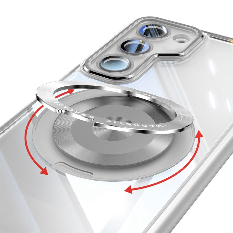For Samsung Galaxy S23+ 5G 360 Holder MagSafe Acrylic Hybrid TPU Phone Case