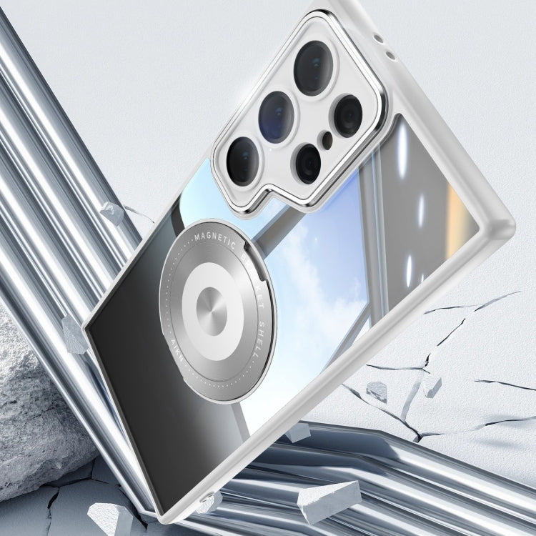 For Samsung Galaxy S24 Ultra 5G 360 Holder MagSafe Acrylic Hybrid TPU Phone Case