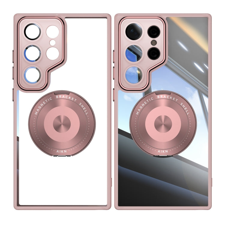 For Samsung Galaxy S23 Ultra 5G 360 Holder MagSafe Acrylic Hybrid TPU Phone Case
