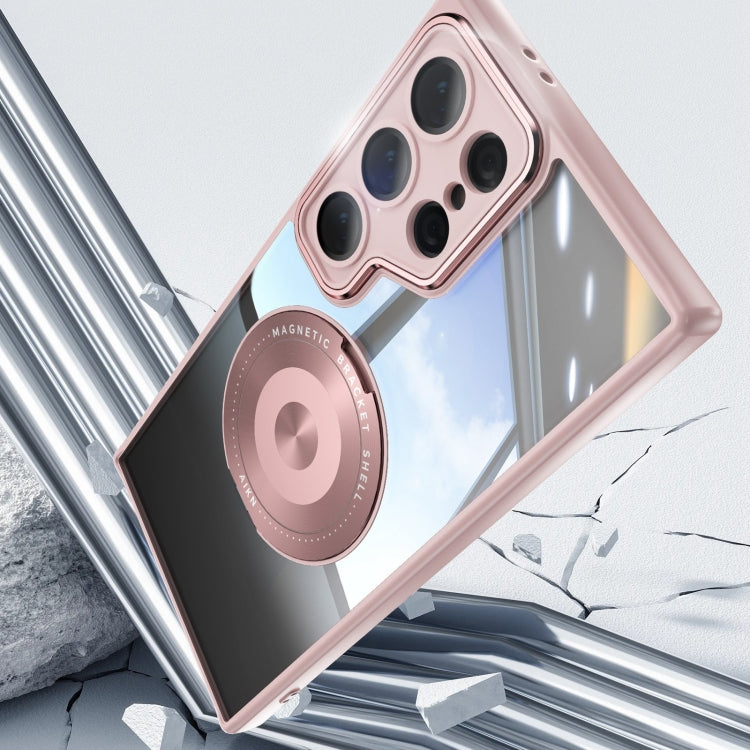 For Samsung Galaxy S23 Ultra 5G 360 Holder MagSafe Acrylic Hybrid TPU Phone Case