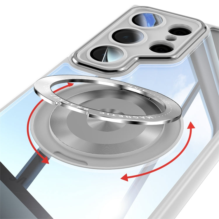 For Samsung Galaxy S23 Ultra 5G 360 Holder MagSafe Acrylic Hybrid TPU Phone Case