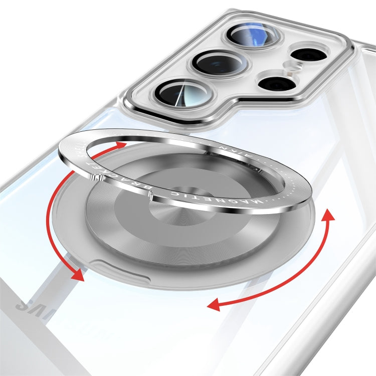 For Samsung Galaxy S23 Ultra 5G 360 Holder MagSafe Acrylic Hybrid TPU Phone Case