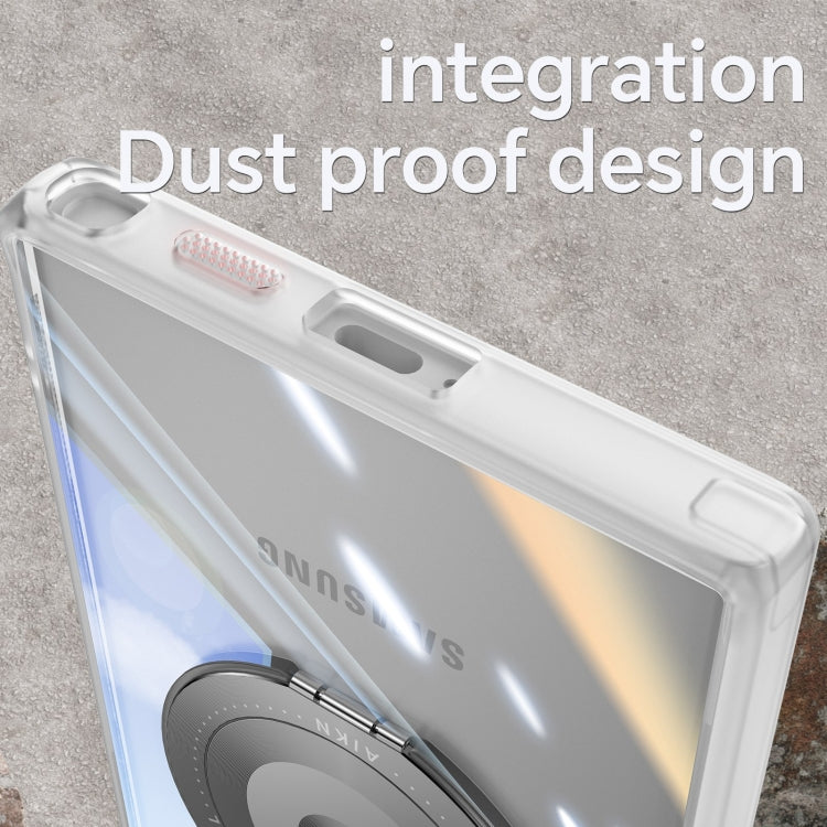 For Samsung Galaxy S25 Ultra 5G 360 Holder MagSafe Acrylic Hybrid TPU Phone Case