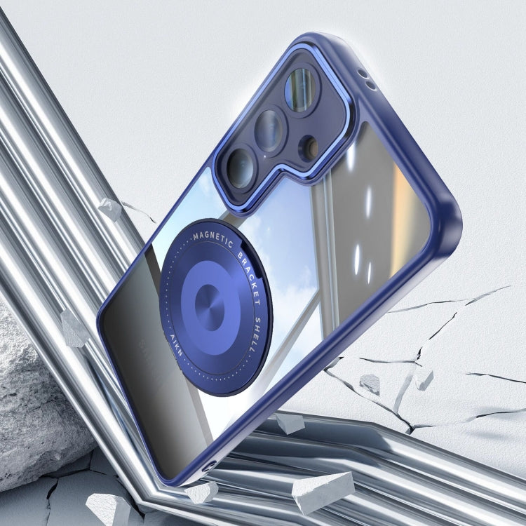 For Samsung Galaxy S25+ 5G 360 Holder MagSafe Acrylic Hybrid TPU Phone Case