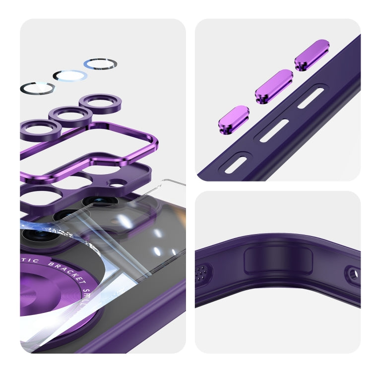 For Samsung Galaxy S25+ 5G 360 Holder MagSafe Acrylic Hybrid TPU Phone Case