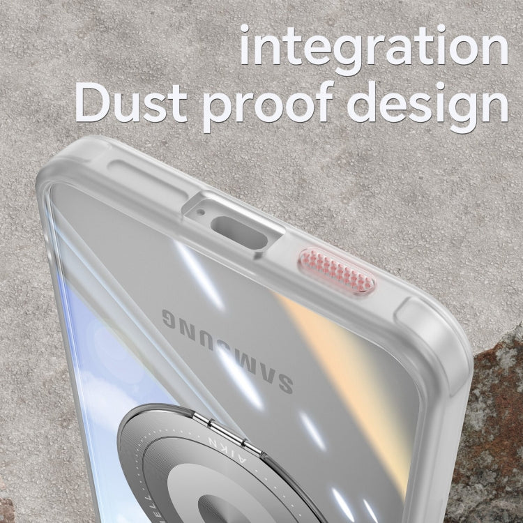 For Samsung Galaxy S25+ 5G 360 Holder MagSafe Acrylic Hybrid TPU Phone Case