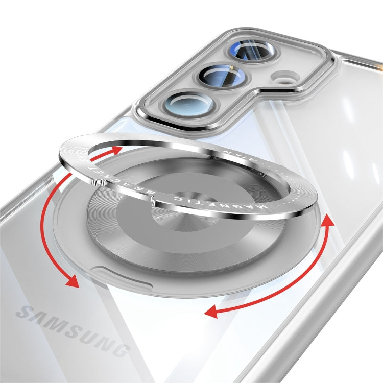 For Samsung Galaxy S24 FE 5G 360 Holder MagSafe Acrylic Hybrid TPU Phone Case
