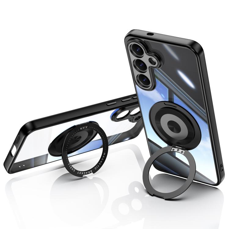 For Samsung Galaxy S26 5G 360 Holder MagSafe Acrylic Hybrid TPU Phone Case